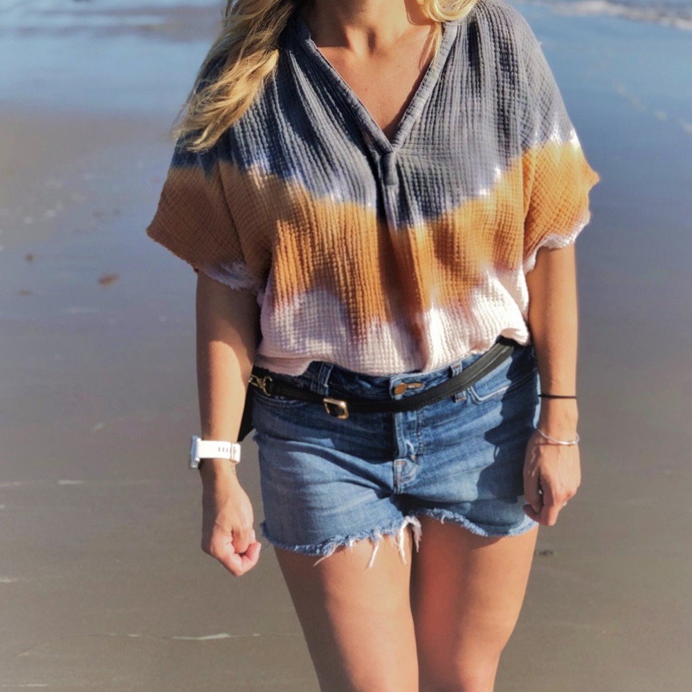 Young Fabulous & Broke Cotton Tie Dye Top Size S